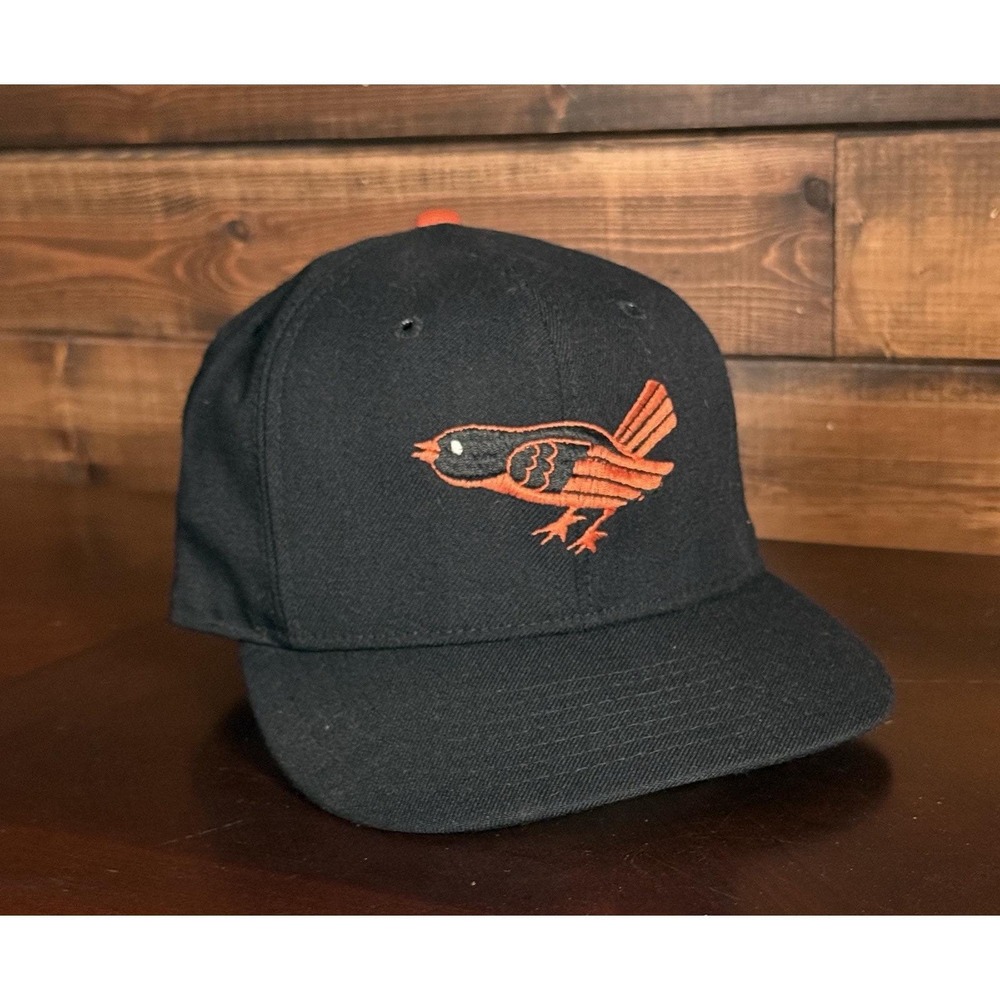 Vintage 1980s Baltimore Orioles Roman Pro Cap 6 7/8 Wool Fitted Baseball